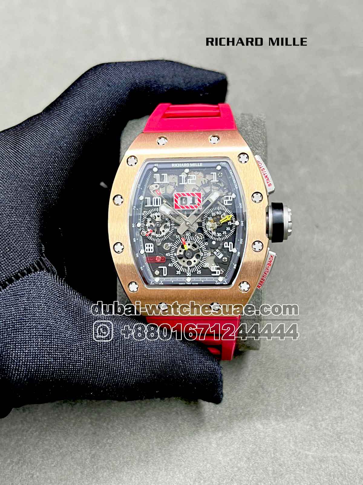 Richard Mille RM 011 Red and Gold Replica Watches in Saudi