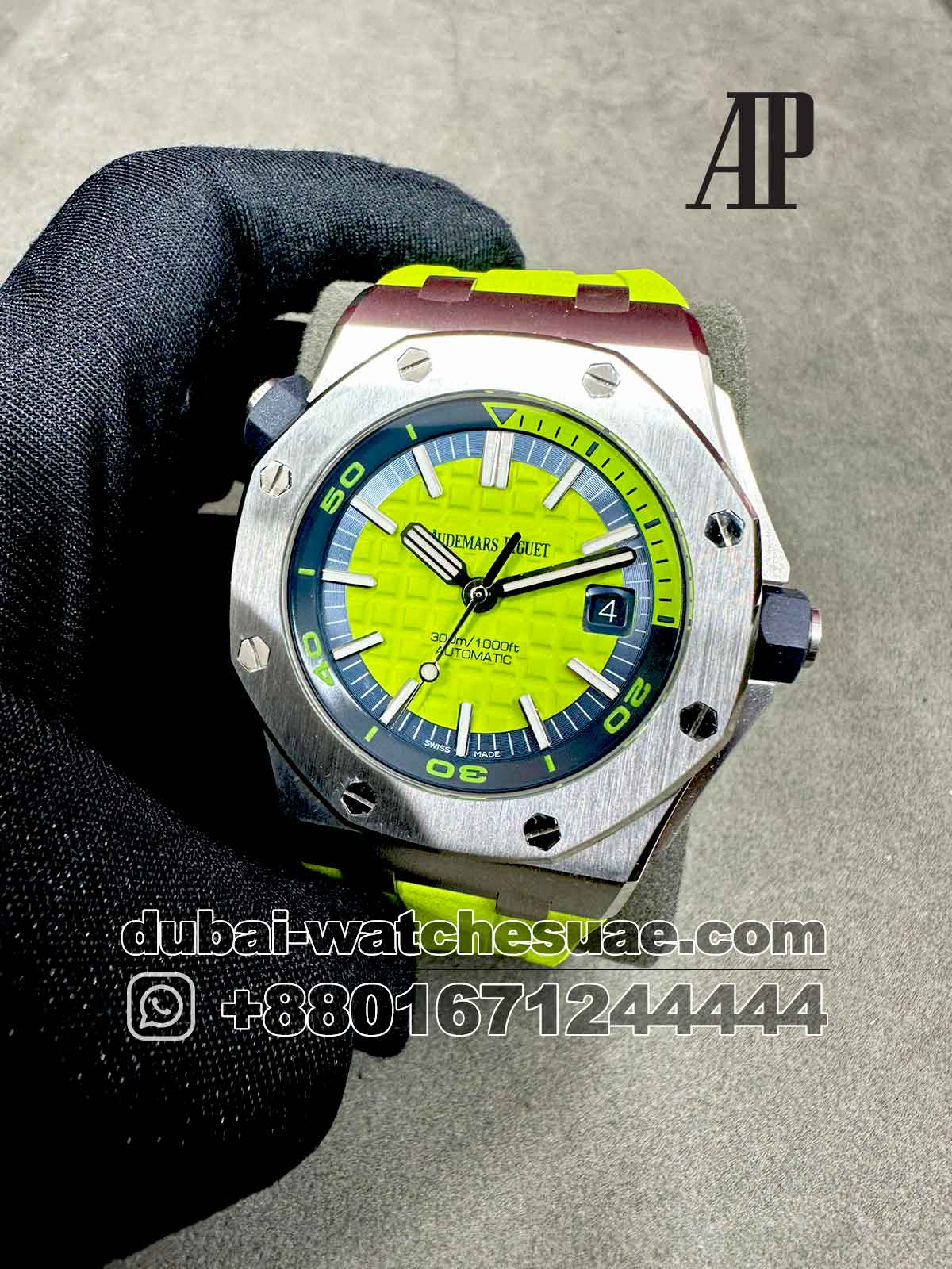 Audemars Piguet Royal Oak Offshore Diver 41 mm Lemon Green Dial